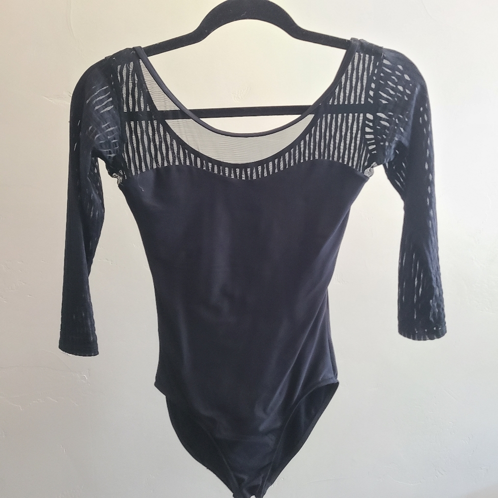 Wear Moi Black Ballet Leotard Mesh